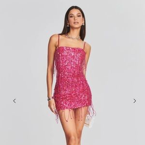 COPY - heather sequin star fringe dress RETROFETE